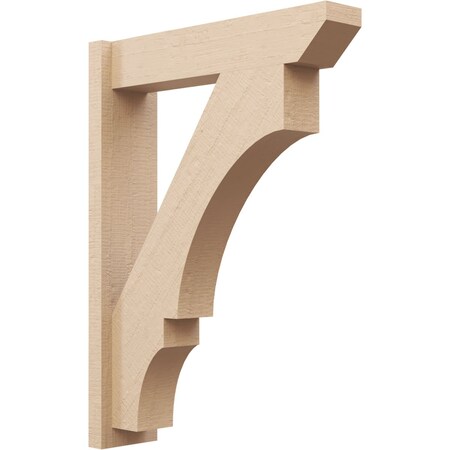 Ekena Millwork 5 1/2-in W x 22-in D x 30-in H Balboa Slat Rough Cedar Woodgrain TimberThane Outlooker, Primed Tan OUTUR055X22X30BOA24RCPR